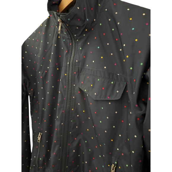 The North Face Multicolor Polka‎ Dot Rain Windbreaker Jacket Navy Blue Size XS - Picture 8 of 10
